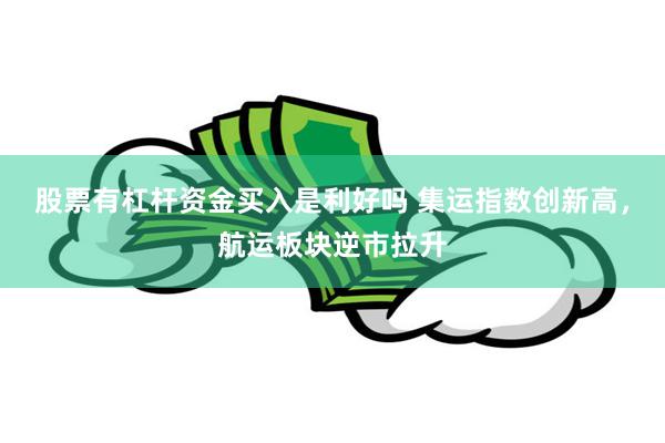 股票有杠杆资金买入是利好吗 集运指数创新高，航运板块逆市拉升