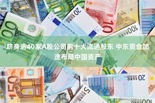 跻身逾40家A股公司前十大流通股东 中东资金加速布局中国资产