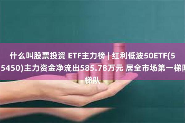 什么叫股票投资 ETF主力榜 | 红利低波50ETF(515450)主力资金净流出585.78万元 居全市场第一梯队